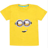 iMucci 110-150CM Yellow Minion Cartoon Kids T Shirt Minions Child Boy Summer Short Sleeve T-Shirt Boys Clothes Tops