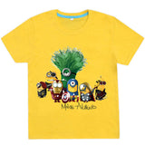 iMucci 110-150CM Yellow Minion Cartoon Kids T Shirt Minions Child Boy Summer Short Sleeve T-Shirt Boys Clothes Tops