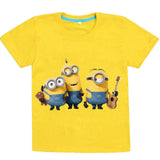 iMucci 110-150CM Yellow Minion Cartoon Kids T Shirt Minions Child Boy Summer Short Sleeve T-Shirt Boys Clothes Tops