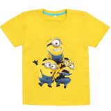 iMucci 110-150CM Yellow Minion Cartoon Kids T Shirt Minions Child Boy Summer Short Sleeve T-Shirt Boys Clothes Tops