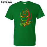 Eqmpowy New Iron Man T Shirt Men T-Shirt Cartoon Ironman The Avengers Super Hero Comic Movie Tshirt Geek Tee