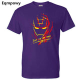 Eqmpowy New Iron Man T Shirt Men T-Shirt Cartoon Ironman The Avengers Super Hero Comic Movie Tshirt Geek Tee