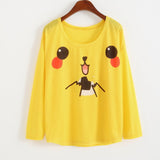 WAIBO BEAR New Fashion Loose Shirt Women Spring Lovely Minions Printed Shirt Women Long Sleeve Despicable Me Shirt Female