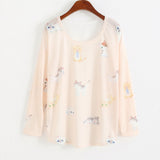 WAIBO BEAR New Fashion Loose Shirt Women Spring Lovely Minions Printed Shirt Women Long Sleeve Despicable Me Shirt Female