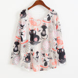 WAIBO BEAR New Fashion Loose Shirt Women Spring Lovely Minions Printed Shirt Women Long Sleeve Despicable Me Shirt Female