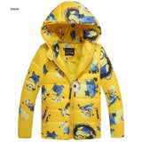 New Minions Baby Girls Boys Jacket Kids Hoodies Winter Warm thick Coat Children Cartoon Lovely Outerwear