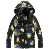 New Minions Baby Girls Boys Jacket Kids Hoodies Winter Warm thick Coat Children Cartoon Lovely Outerwear