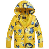 New Minions Baby Girls Boys Jacket Kids Hoodies Winter Warm thick Coat Children Cartoon Lovely Outerwear