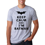 Keep Calm I Am Batman 2017 Summer pp Fashion letter cotton T-Shirts crossfit Men's O-Neck hip-hop Tee shirt brand Tops homme