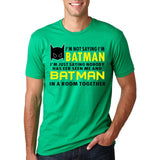 Fashion Slogan Short Sleeve T-Shirts I'm Not Saying I'm Batman Printed Streetwear T Shirts 2017 Summer Men's Hip-Hop O-Neck Tops
