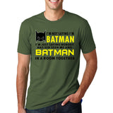 Fashion Slogan Short Sleeve T-Shirts I'm Not Saying I'm Batman Printed Streetwear T Shirts 2017 Summer Men's Hip-Hop O-Neck Tops