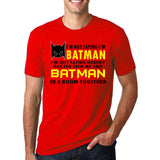Fashion Slogan Short Sleeve T-Shirts I'm Not Saying I'm Batman Printed Streetwear T Shirts 2017 Summer Men's Hip-Hop O-Neck Tops
