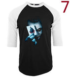 2017 Joker Heath Ledger Vintage Batman 2 camisetas men three-quarter sleeve cotton t shirt raglan funny crossfit tee shirt homme