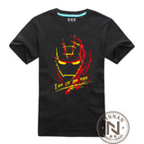 Iron Man T Shirt Men T-Shirt Cartoon Ironman The Avengers Super Hero Comic Movie Tshirt Geek Tee