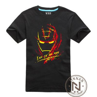Iron Man T Shirt Men T-Shirt Cartoon Ironman The Avengers Super Hero Comic Movie Tshirt Geek Tee