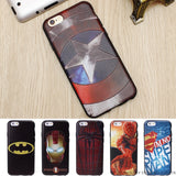 Marvel Super Hero 3D Emboss Soft TPU Luxury Silicone Phone Cases For iPhone 5 5S SE 6 6S 7 Plus Back Cover Case Batman Iron Man