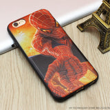 Marvel Super Hero 3D Emboss Soft TPU Luxury Silicone Phone Cases For iPhone 5 5S SE 6 6S 7 Plus Back Cover Case Batman Iron Man