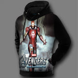 Winter Super Warm American Film Ironman Clothes 3D Print Pullover Coat Jacket Iron Man Hooded Sweatshirt Fleece Lined Design