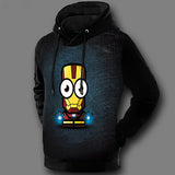 Winter Super Warm American Film Ironman Clothes 3D Print Pullover Coat Jacket Iron Man Hooded Sweatshirt Fleece Lined Design