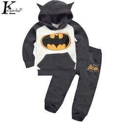 Autumn Sport Suit 2017 Tracksuit For Girls Clothes Sets Batman Costume For Kids Boys Clothes Sets Cartoon Children Clothing Suit