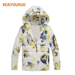 2017 minion Jackets Children Clothing Winter New outerwear kids clothes 3-10 yrs boys hoodies fashion coat boys jackets