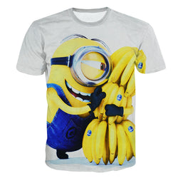 Despicable Me minion t shirt print men/women 3d t-shirt Casual cute minions shirt fashion cartoon tshirt tops
