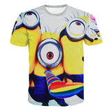 Despicable Me minion t shirt print men/women 3d t-shirt Casual cute minions shirt fashion cartoon tshirt tops