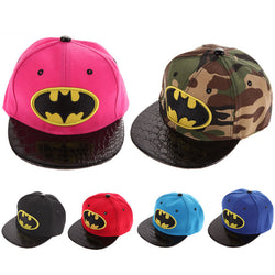 Kids Cartoon Casquette Flat Snapback Batman Cap Children Embroidery Cotton Baseball Cap Baby Boys and Girls Hip-Hop Hats